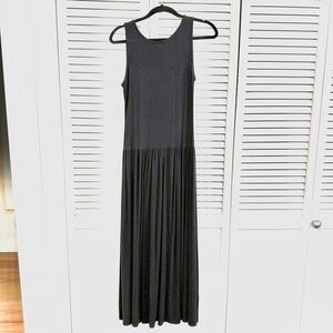 See You Monday Black Sleeveless Drop Waist Maxi Dress